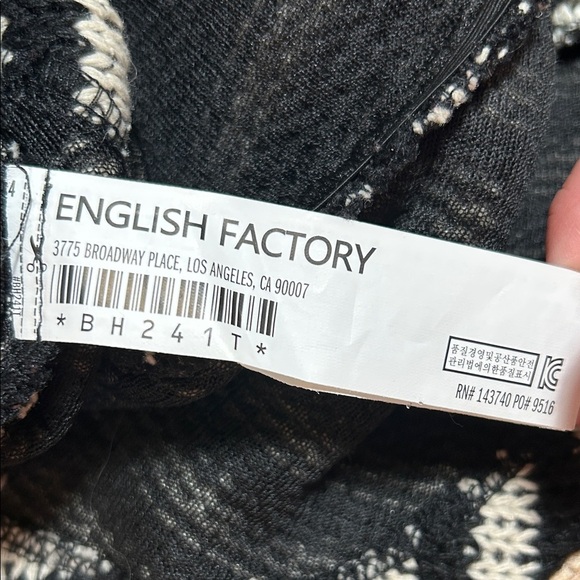 English Factory Striped Black and White Knit Top Sweater Size XS - Picture 5 of 8